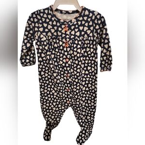 Carter's Navy Heart Print Baby Onesie